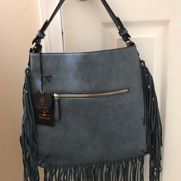 Mods Luxe Fringed Leather Hand Bag. - Picture 3 of 5